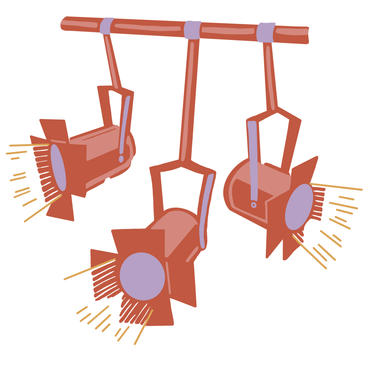 An illustration of some stage lights